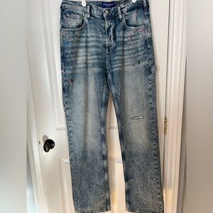 Scotch & Soda Blue Distressed Jeans